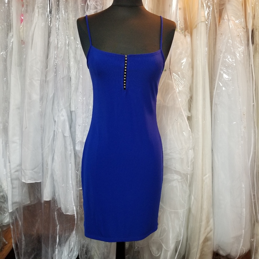 Mini Royal Blue Tank Dress